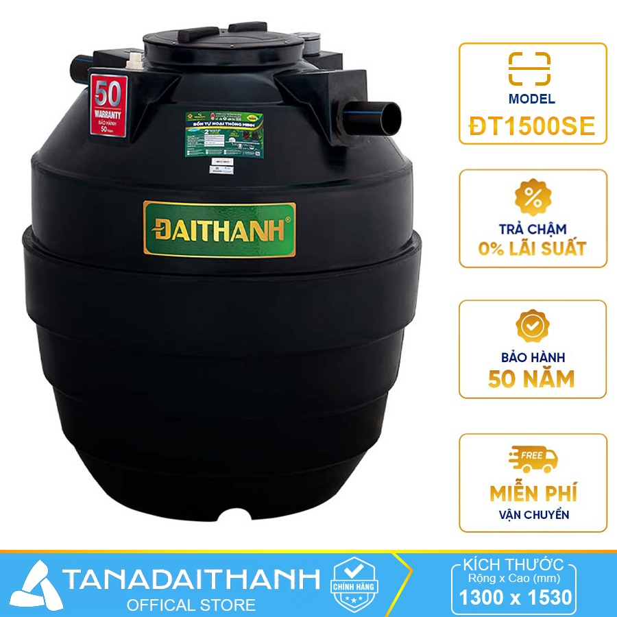 Bồn tự hoại Tân Á Đại Thành 1500 lít 1500L