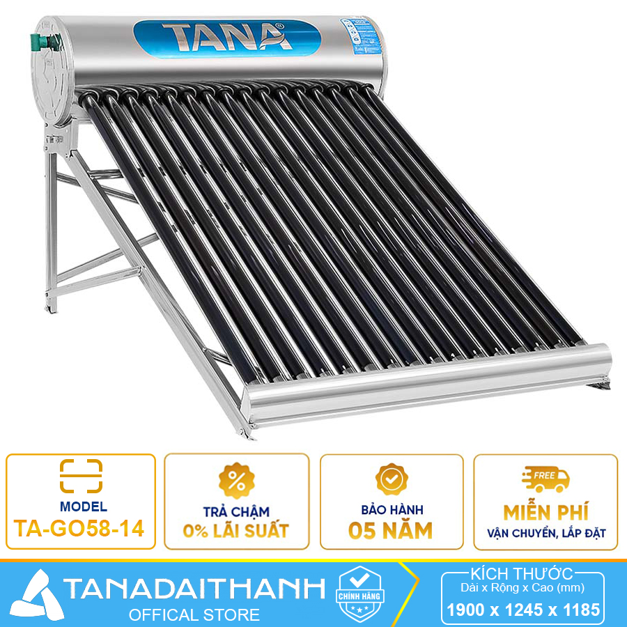 Máy nước nóng Năng Lượng Mặt Trời Tân Á Gold 140 lít